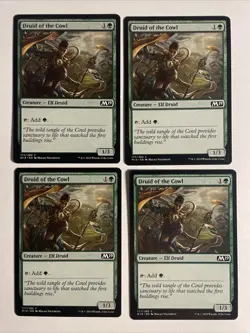 4x Mtg Core Set 2019 M19 Druid Of The Cowl NM Magic The Gathering - Image 1