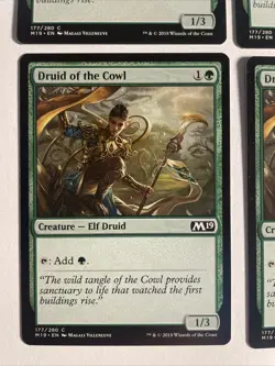 4x Mtg Core Set 2019 M19 Druid Of The Cowl NM Magic The Gathering - Image 2