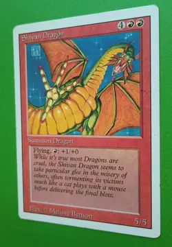 Magic the Gathering MTG Revised SHIVAN DRAGON LP/EX Rare 1994 Vintage Nice! - Image 2