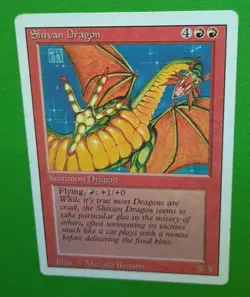 Magic the Gathering MTG Revised SHIVAN DRAGON LP/EX Rare 1994 Vintage Nice! - Image 3