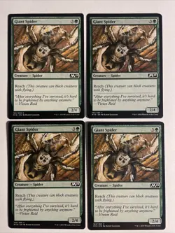 4x Mtg Core Set 2019 M19 Giant Spider NM Magic The Gathering - Image 1