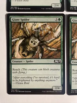4x Mtg Core Set 2019 M19 Giant Spider NM Magic The Gathering - Image 2