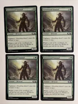 4x Mtg Core Set 2019 M19 Greenwood Sentinel NM Magic The Gathering - Image 1