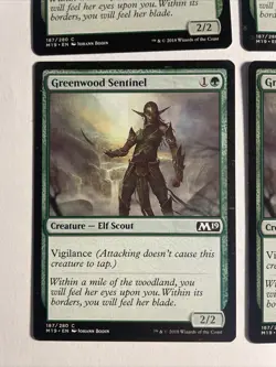 4x Mtg Core Set 2019 M19 Greenwood Sentinel NM Magic The Gathering - Image 2
