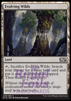 Evolving Wilds 2x FOIL MTG M15 Core Set Common MINT land - Image 1