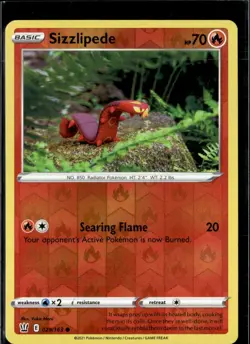 Pokemon Sizzlipede 029/163 Battle Styles Reverse Holo Common 3 Card Lot - Image 1