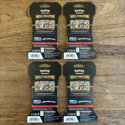 Mega Evolution Sleeved Booster Pack Art Set New Pokemon Set of 4 Sealed Packs - Image 2