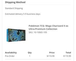 PRESALE Pokemon TCG Phantasmal Flames Mega Charizard X EX UPC Presale11/14 - Image 2