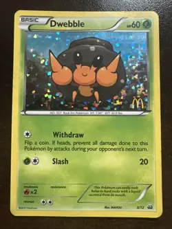 Dwebble 3/12 DMG Pokemon TCG McDonald’s Promo 2012 - Image 1