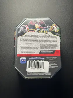 Pokemon TCG Scarlet & Violet Paldean Fates Iron Treads Ex Tin - Factory Sealed - Image 2
