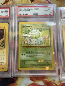 PSA 10 - Pokemon 1999 Lot - SEQUENTIAL Pikachu, Charmander, Squirtle, Bulbasaur - Image 4