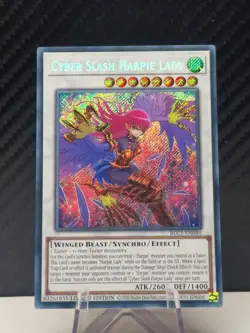 YuGiOh Cyber Slash Harpie Lady BLC1-EN010 Limited Edition Secret Rare - Image 1