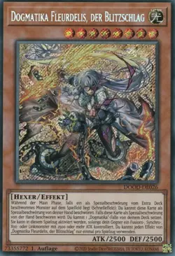 yugioh Dogmatika Fleurdelis, der Blitzschlag DOOD-DE026 SECRET 1AUFLAGE DEUTSCH - Image 1