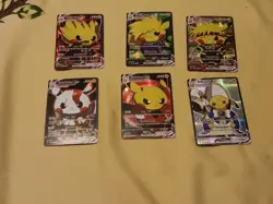 6Pikachu Pokemon Card Holo GX VSTAR VMAX GX EX Cosplay Art - Image 1
