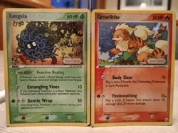 Pokemon Cards Ex Legend Maker Reverse Holo Stamped Growlithe & Tangela - Image 1
