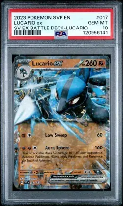 Lucario ex 017 Sv: Scarlet & Violet Promo Cards Holo PSA 10 - Image 1