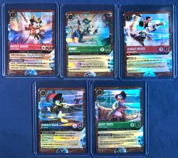 LORCANA Pirate Cards DCL Disney Treasure FULL SET OF 5 Foil 2025 - Image 1