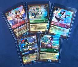 LORCANA Pirate Cards DCL Disney Treasure FULL SET OF 5 Foil 2025 - Image 2
