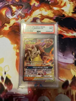 Pokemon Card Charizard & Braixen GX 008/064 Holo Remix Bout PSA 9 MINT - Image 1
