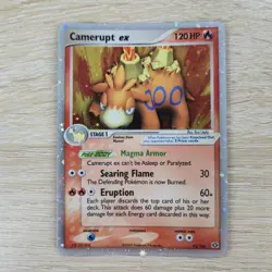 FULL SWIRL 🌀💫HP DMG Camerupt ex 92/106 Emerald Holo Ultra Rare Pokemon Card - Image 3