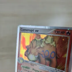 FULL SWIRL 🌀💫HP DMG Camerupt ex 92/106 Emerald Holo Ultra Rare Pokemon Card - Image 4