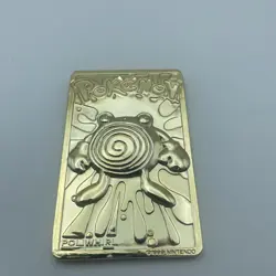 1999 Poliwhirl Burger King Pokemon Nintendo 23K Gold Plated Trading Card - Image 1