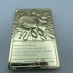 1999 Poliwhirl Burger King Pokemon Nintendo 23K Gold Plated Trading Card - Image 2