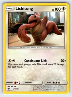 Lickitung 16/18 2019 Detective Pikachu Pokemon Card Holo Promo Exclusive Nm/Vlp - Image 1