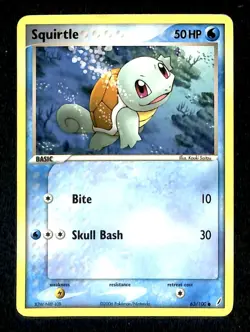 Squirtle Crystal Guardians EX, 63/100 Pokemon Card - Image 1