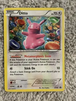 Pokemon TCG Ditto Black Star Promo Holo Card XY40 - Image 1