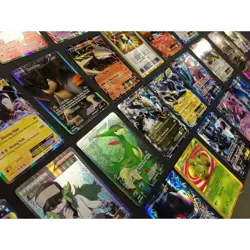 Pokemon Card Lot 100 Official TCG Cards Ultra Rare Included EX GX V MEGA + HOLOS - Image 1
