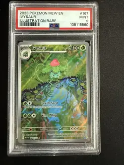 Pokemon Card PSA 9 Ivysaur 151 Illustration Rare S&V 2023 167/165 - Image 1