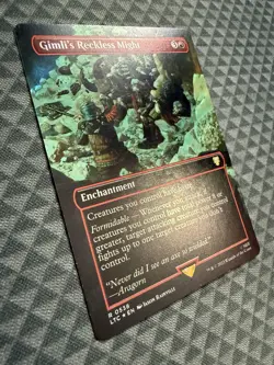 MTG Gimli’s Reckless Might #0538 Surge Foil Rare Commander: TLOTR (LTC) - Image 2