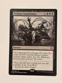 Profane Transfusion Commander Legends Magic the Gathering MTG - Image 1