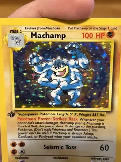Pokemon TCG Machamp Base Set 8/102 Holo 1st Edition Holo Rare - Image 3