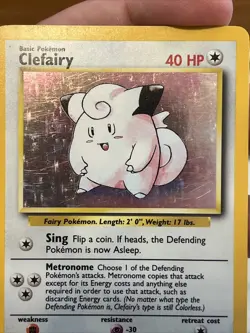Pokemon TCG Clefairy Base Set 5/102 Holo Unlimited Holo Rare - Image 4