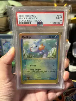 2003 Pokemon Black Star Promo #10 Mudkip PSA 9 - Image 1