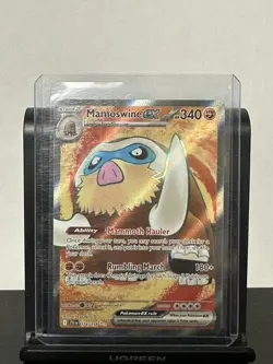 Pokemon Journey Together Mamoswine EX 174/159 Full Art Holo Double Rare NM - Image 1