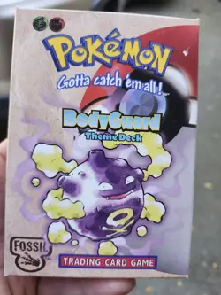 Pokemon Bodyguard Theme Deck Box with Inserts and Coin WOTC Vintage Fossil - Image 1
