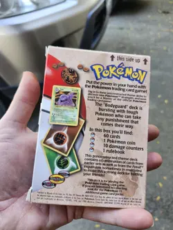 Pokemon Bodyguard Theme Deck Box with Inserts and Coin WOTC Vintage Fossil - Image 3