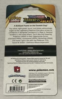 Pokemon TCG Sword & Shield Darkness Ablaze Booster Pack Pikachu + Coin SWSH039 - Image 2