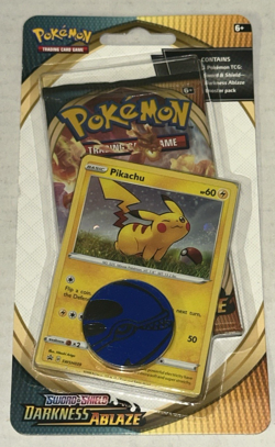 Pokemon TCG Sword & Shield Darkness Ablaze Booster Pack Pikachu + Coin SWSH039 - Image 3