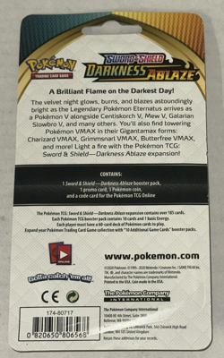 Pokemon TCG Sword & Shield Darkness Ablaze Booster Pack Pikachu + Coin SWSH039 - Image 4
