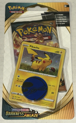 Pokemon TCG Sword & Shield Darkness Ablaze Booster Pack Pikachu + Coin SWSH039 - Image 5