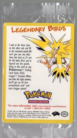 Legendary Birds Pokemon TCG WOTC Sealed Promo *pick your bird* Zapdos Moltres - Image 1