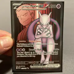 Pokemon TCG Team Rockets Mewtwo EX 213/182 Full Art Destined Rivals English - Image 1