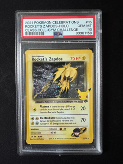 Pokemon Celebrations Rocket's Zapdos #15 PSA 10 GEM MINT - Image 1