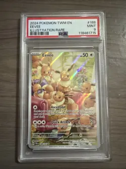 2024 Pokemon Eevee Illustration Rare #188 PSA 9 Mint - Image 1