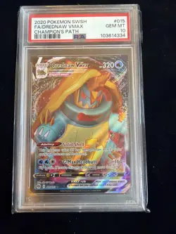 Drednaw VMAX 15/73 Champions Path Holo PSA 10 Pokemon - Image 1