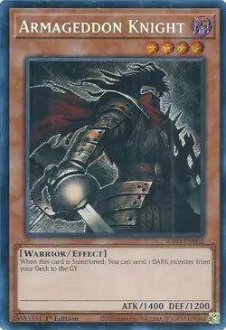 RA03-EN002 Armageddon Knight Secret Rare 1st Edition Near Mint YuGiOh TCG - Image 1